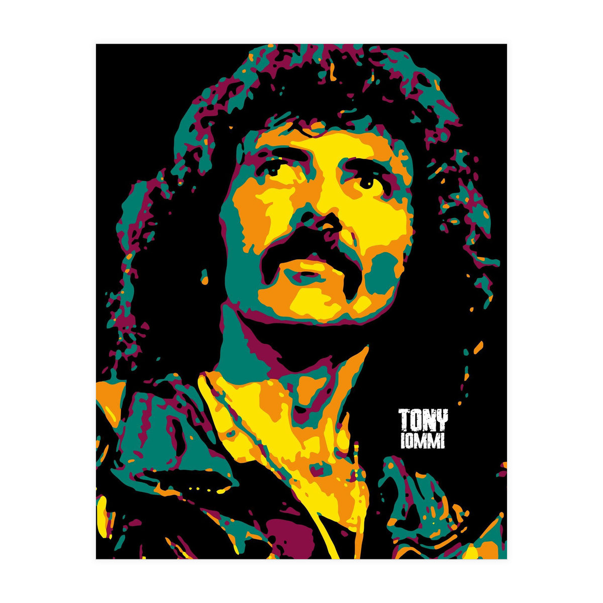 Tony Iommi Portrait Pop Art (Print Only)