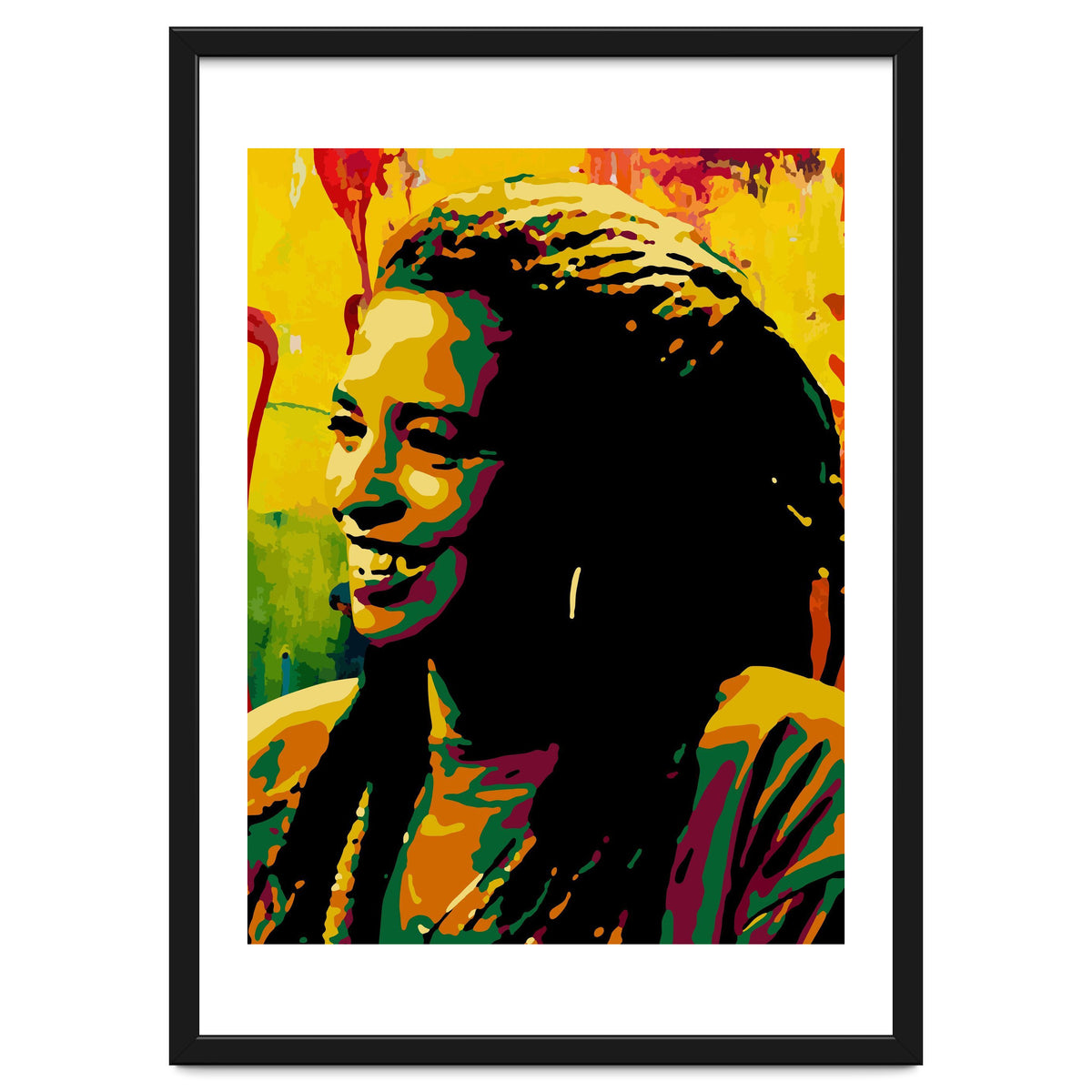 Angela Davis Colorful abstract Art