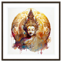 Golden Halo Buddha Portrait