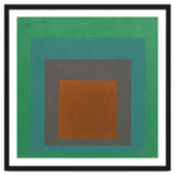 JOSEF ALBERS - HOMAGE TO THE SQUARE GREY BROWN GREEN thumbnail