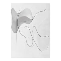 Abstract Black And White Flowing Lines And Shapes (Print Only)