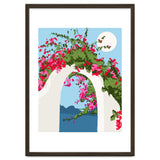 Bougainvillea Arch, Greece Santorini Architecture Travel, Summer Botanical Nature Bohemian, Eclectic Boho thumbnail