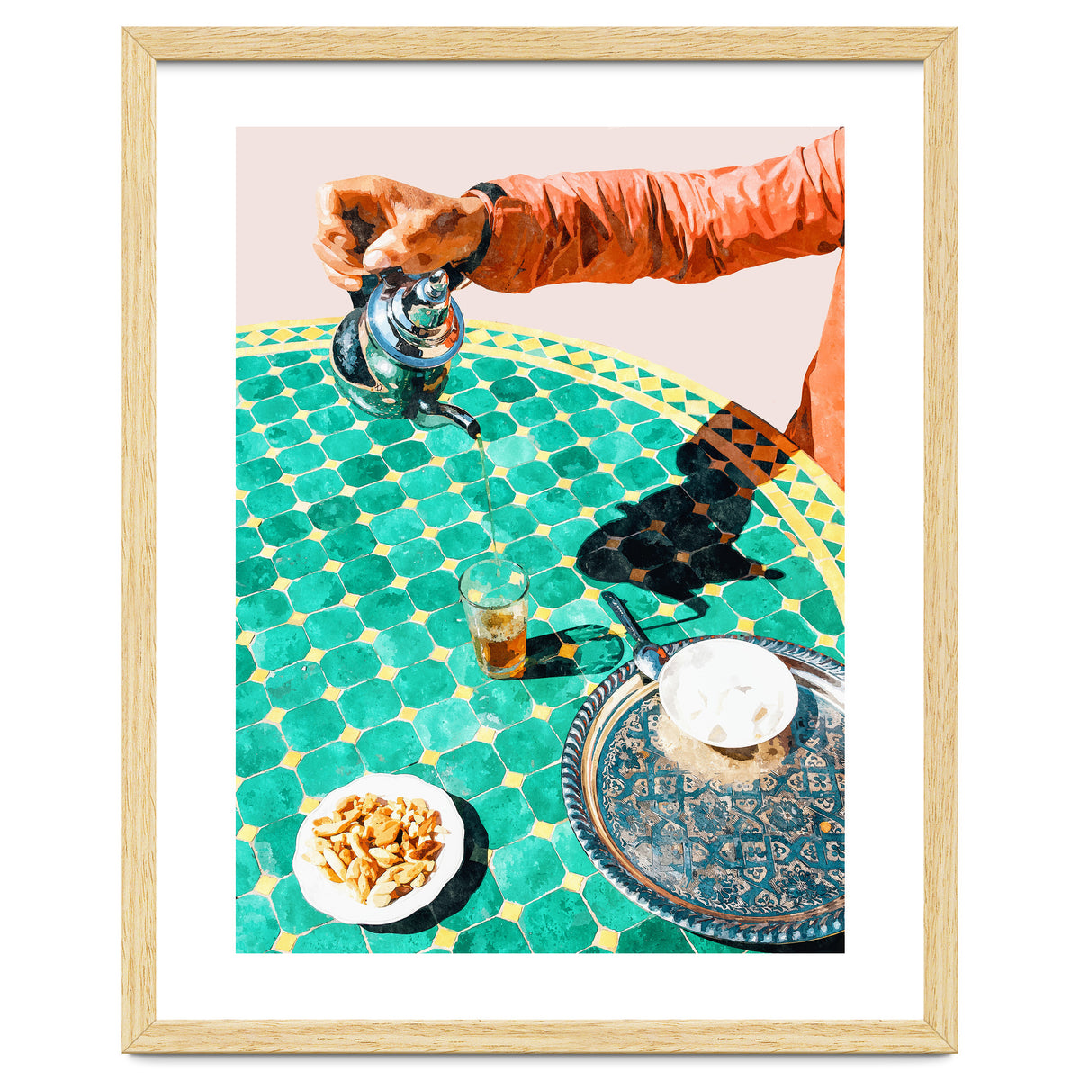 Chai, India Culture & People Painting, Exotic Travel Places Tea Bohemian Colorful Morocco Turkish