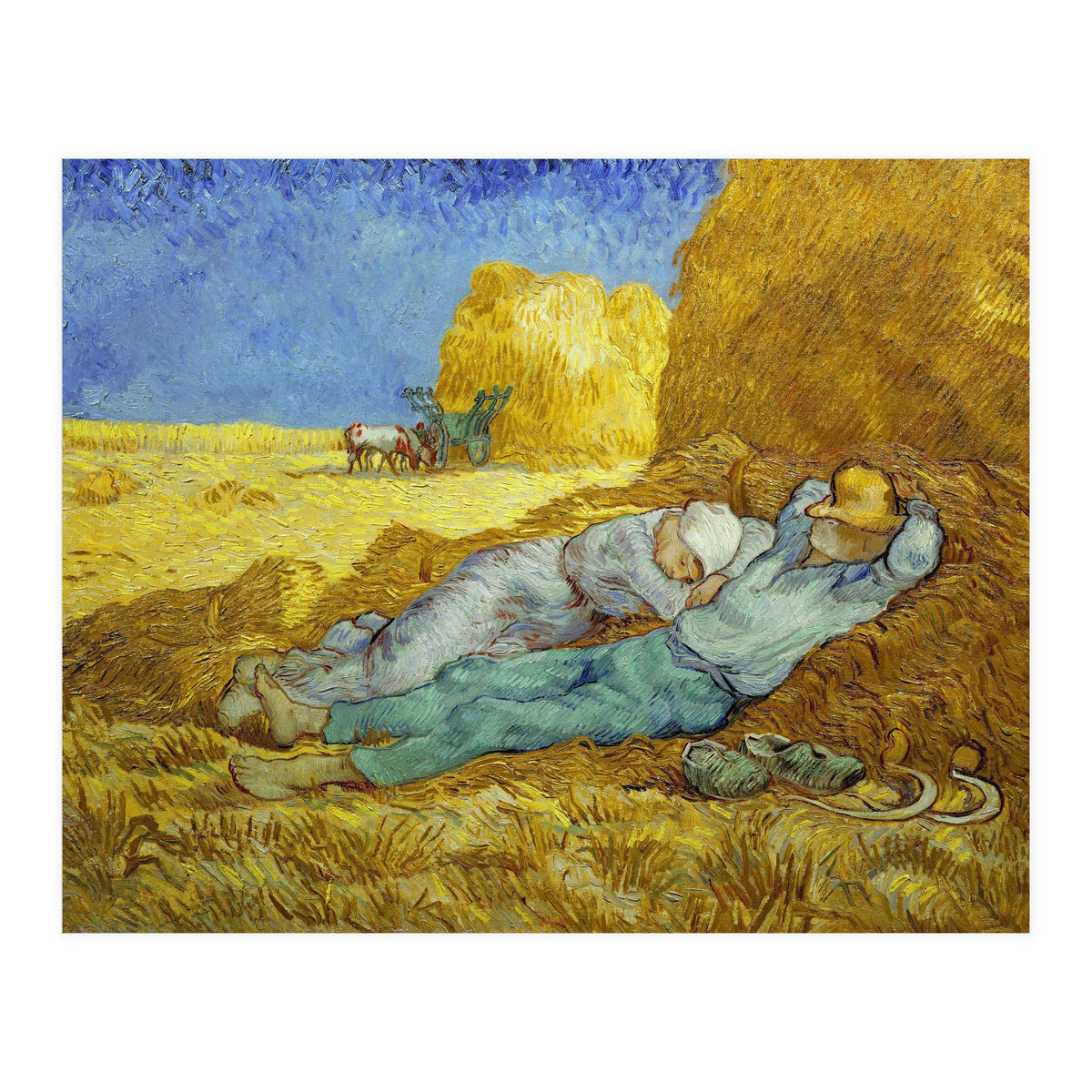 Vincent Van Gogh / 'The Siesta (after Millet)', 1889-1890, Oil on canvas, 73 x 91 cm. (Print Only)