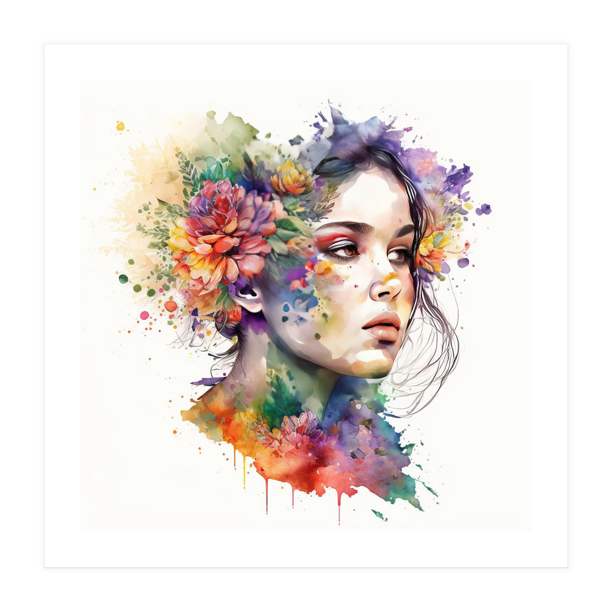 Ethereal Bloom Portrait (Print Only)