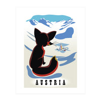 Austria Fox In The Snow (Print Only)