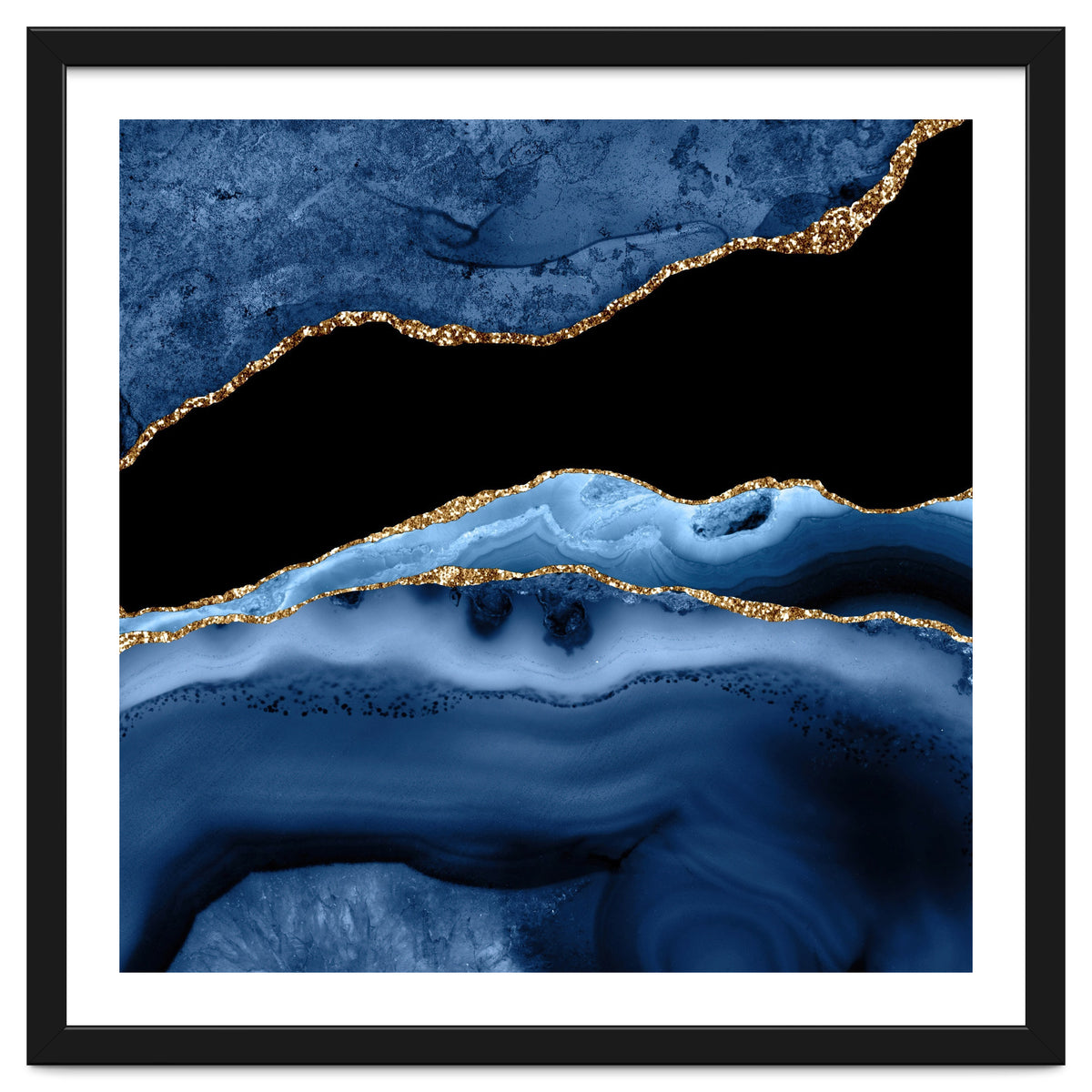 Navy & Gold Agate Texture 13