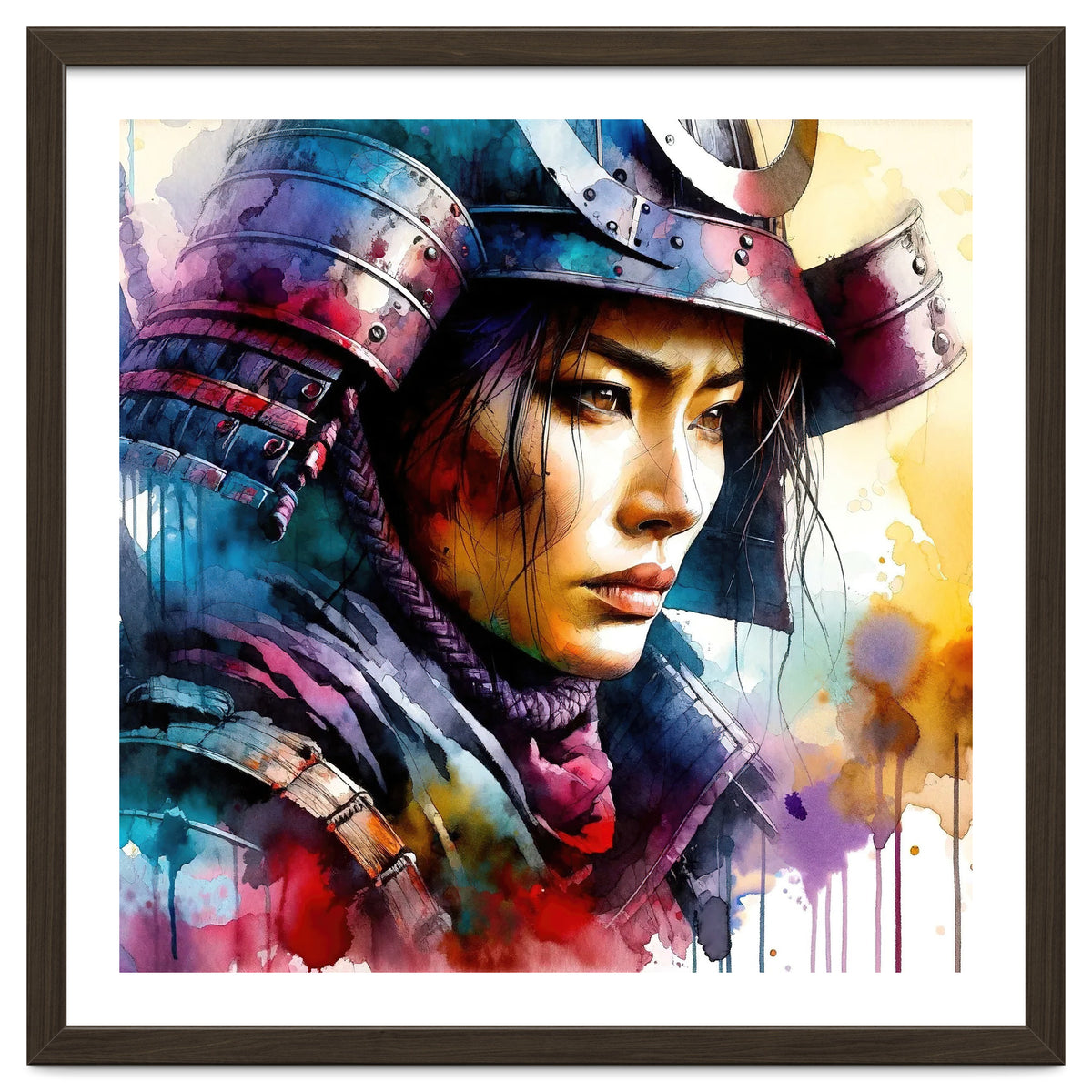 Samurai Asian Warrior Woman Portrait