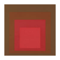 JOSEF ALBERS - HOMAGE TO THE SQUARE, RED, BROWN  (Print Only)