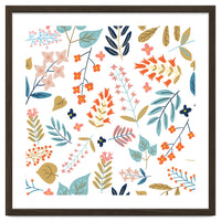 Botanical Harmony | Floral vintage Plants Colorful Leaves | Autumn Spring Nature Bohemian Chic