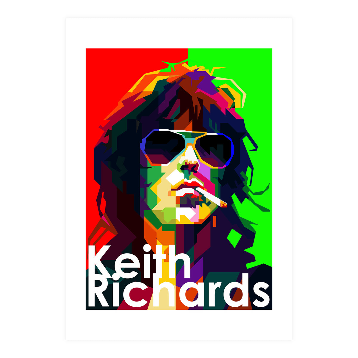 Keith Richards Pop Art WPAP (Print Only)