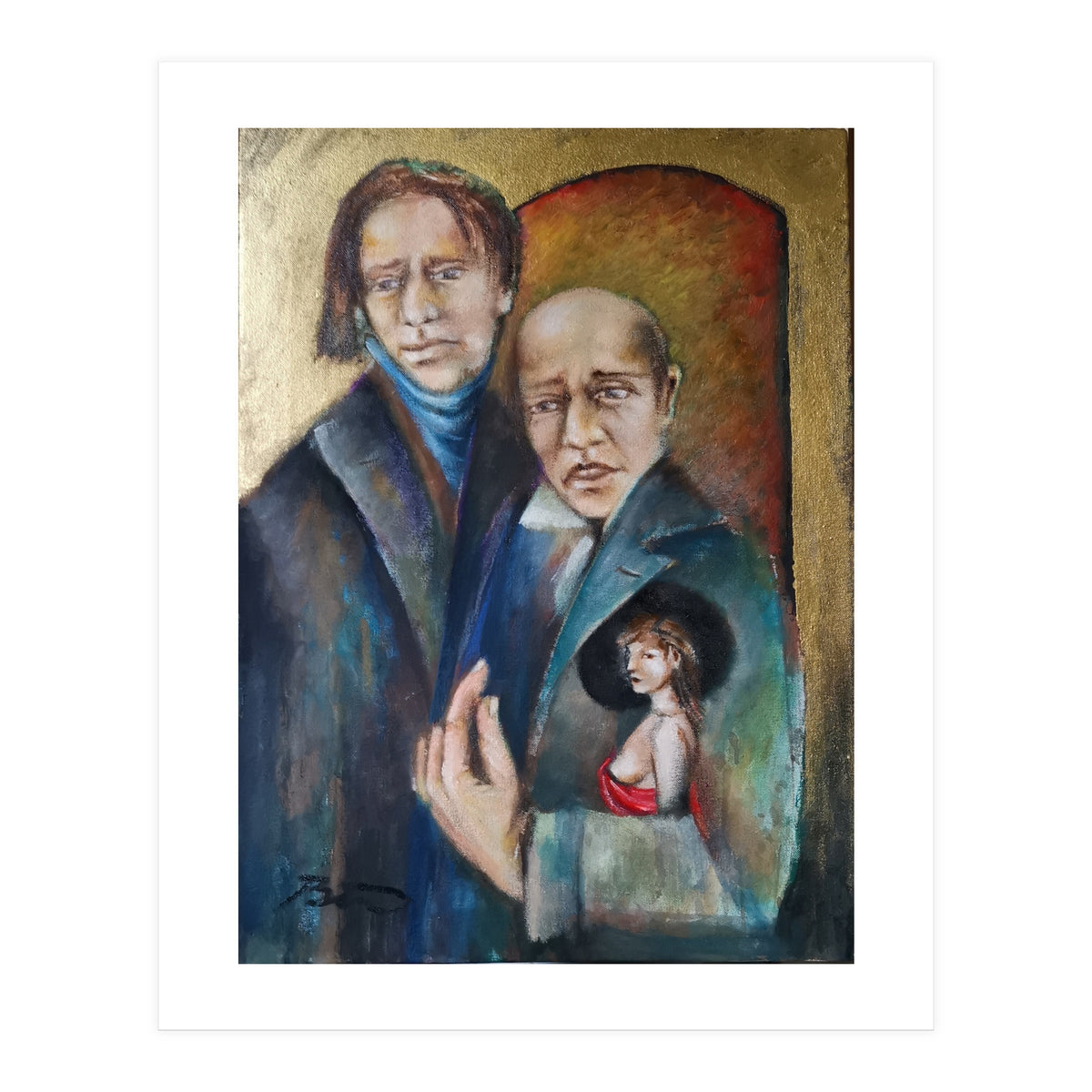 Father&son Oil.61x45.cm. (Print Only)