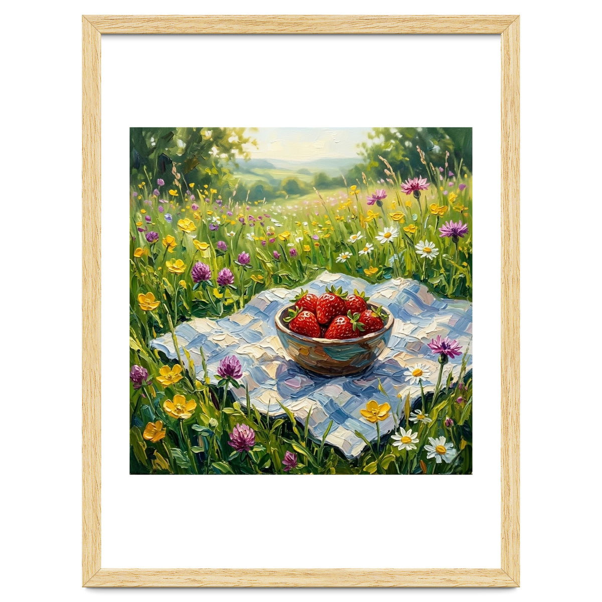 Summer Strawberries in the Meadow