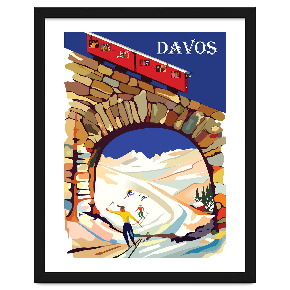 Davos Funicular on the Bridge