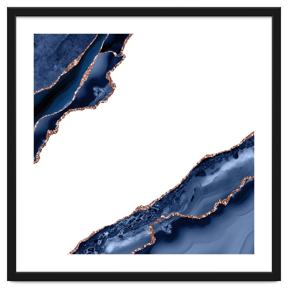 Navy & Rose Gold Agate Texture 27
