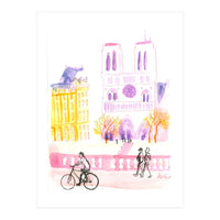 Paris Notre-dame Pink (Print Only)