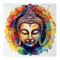 Rainbow Mandala Buddha Portrait (Print Only)