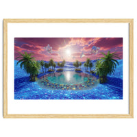 Oasis of Dreams: Surreal Tropical Landscape