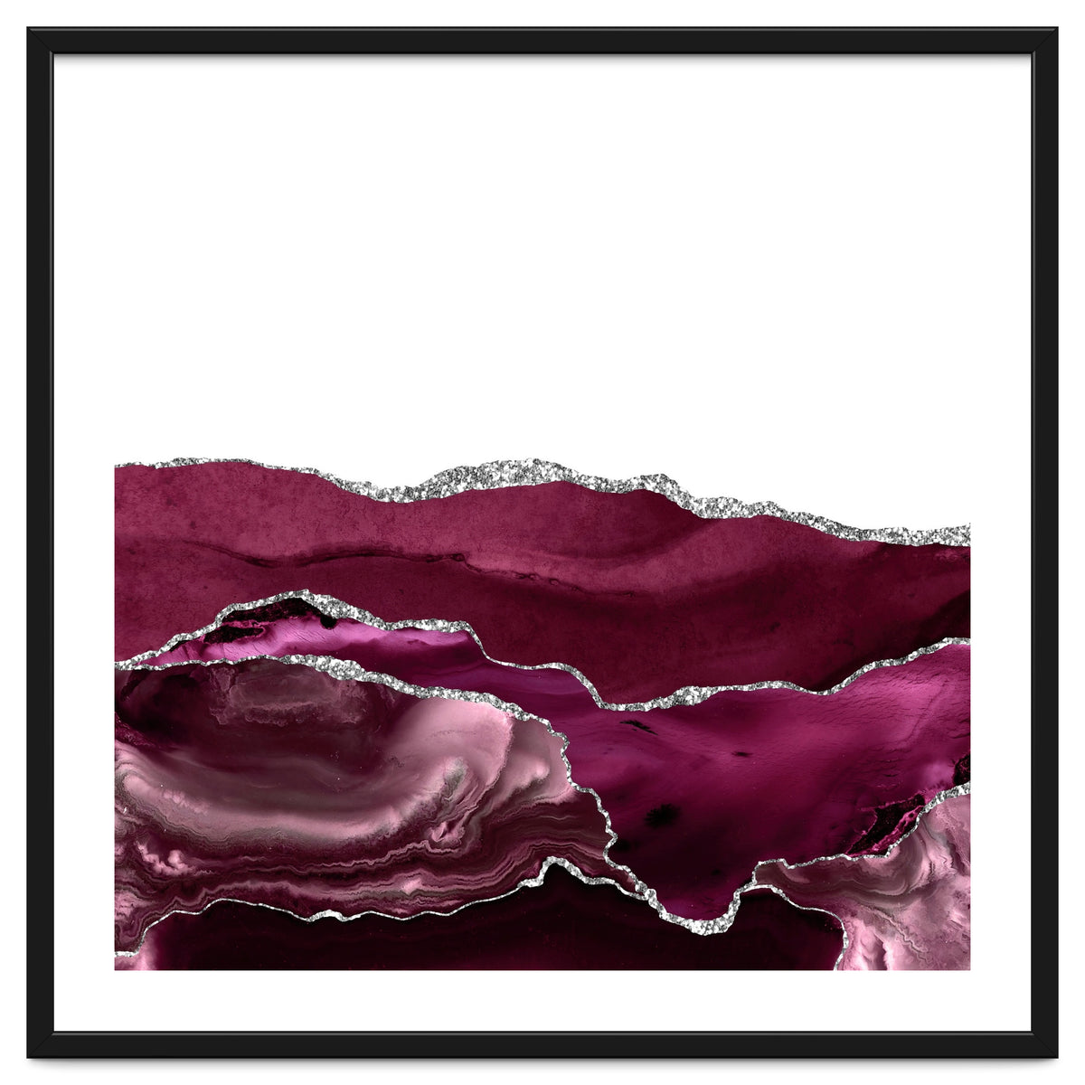 Burgundy & Silver Agate Texture 11