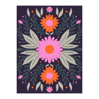 Pink And Orange Flowers (Print Only)