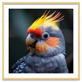 Cockatiel Parrot With Yellow Crest And Orange Cheeks thumbnail