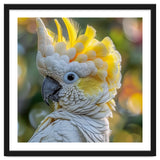 Yellow Crested Cockatoo Bird Close Up Portrait thumbnail