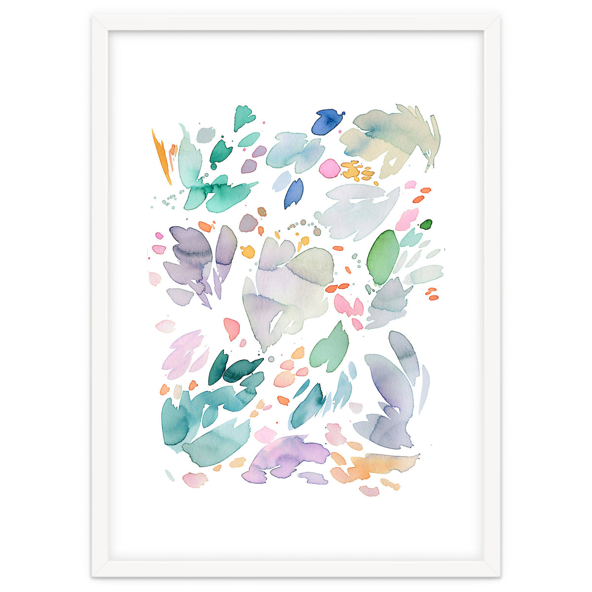 Abstract Watercolor Summer Flowers II