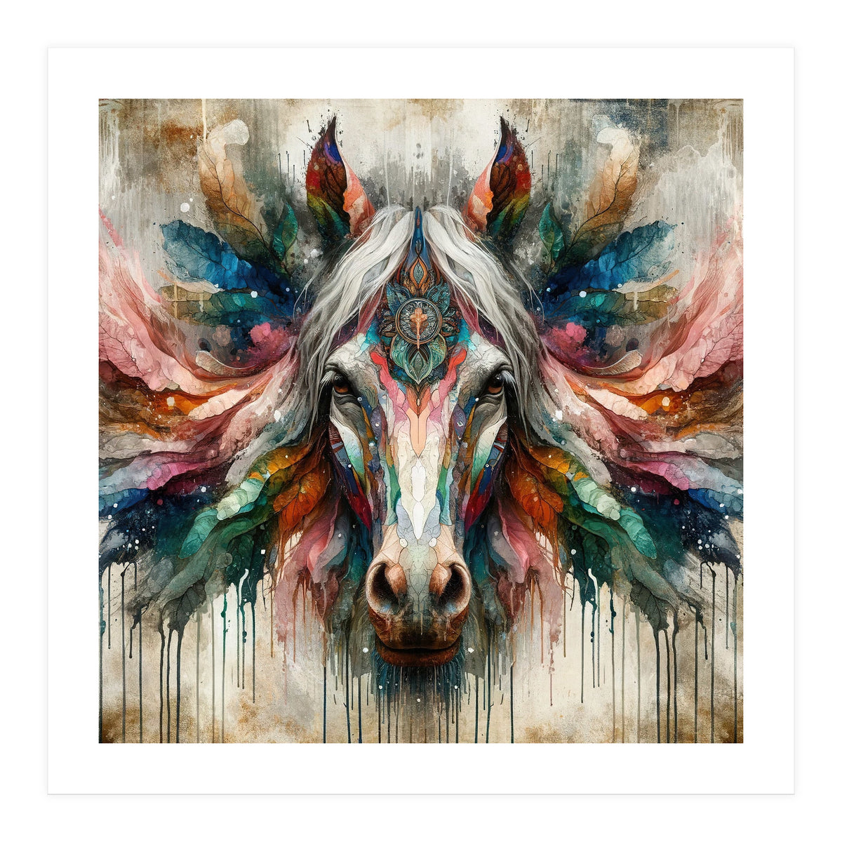 Ornate Horse Portrait (Print Only)