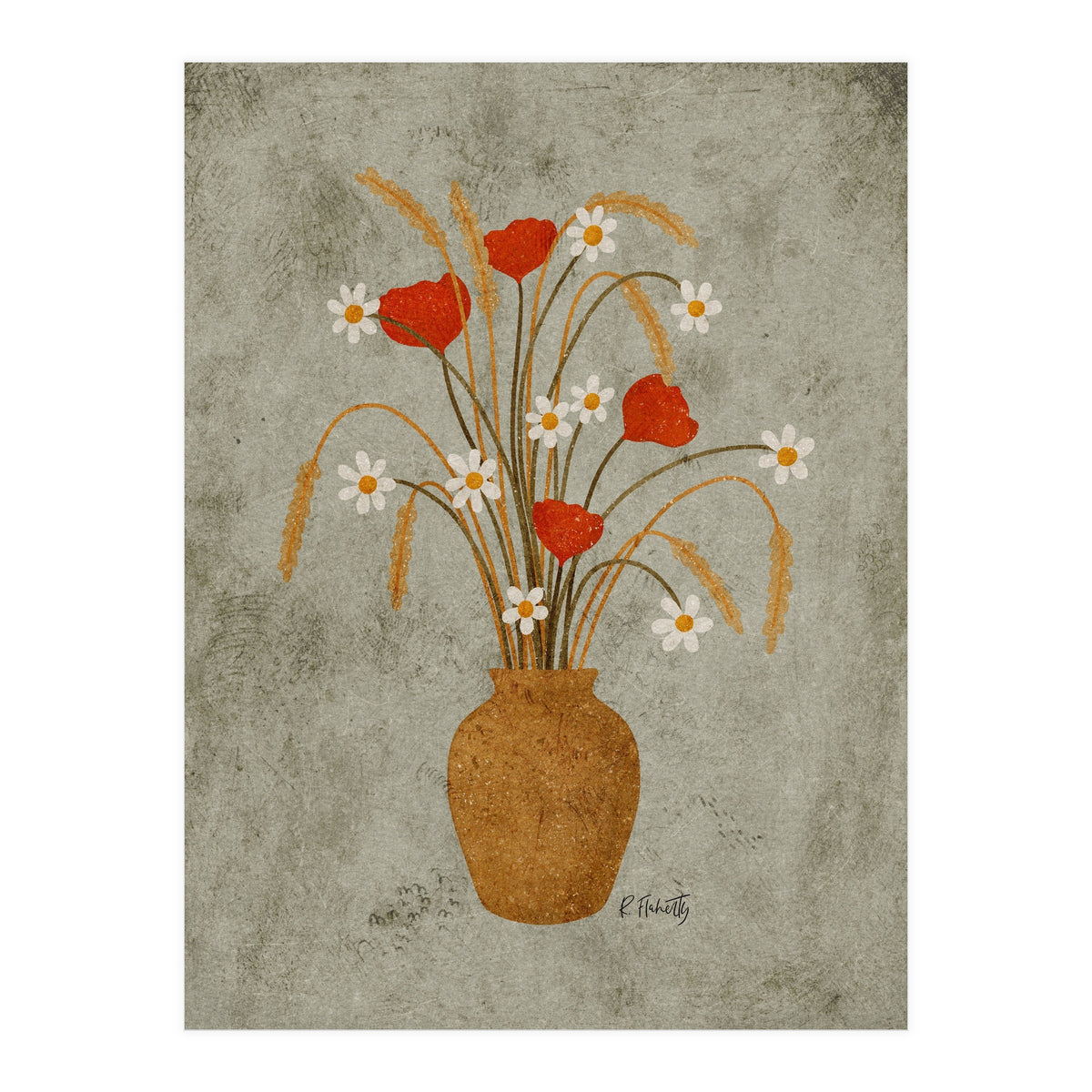 Harvest Floral Vase (Print Only)
