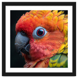 Close Up Sun Conure Parrot Eye Feathers thumbnail