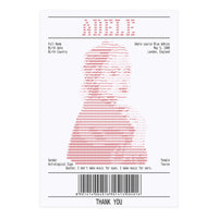 Receipt Art Adele Red (Print Only)