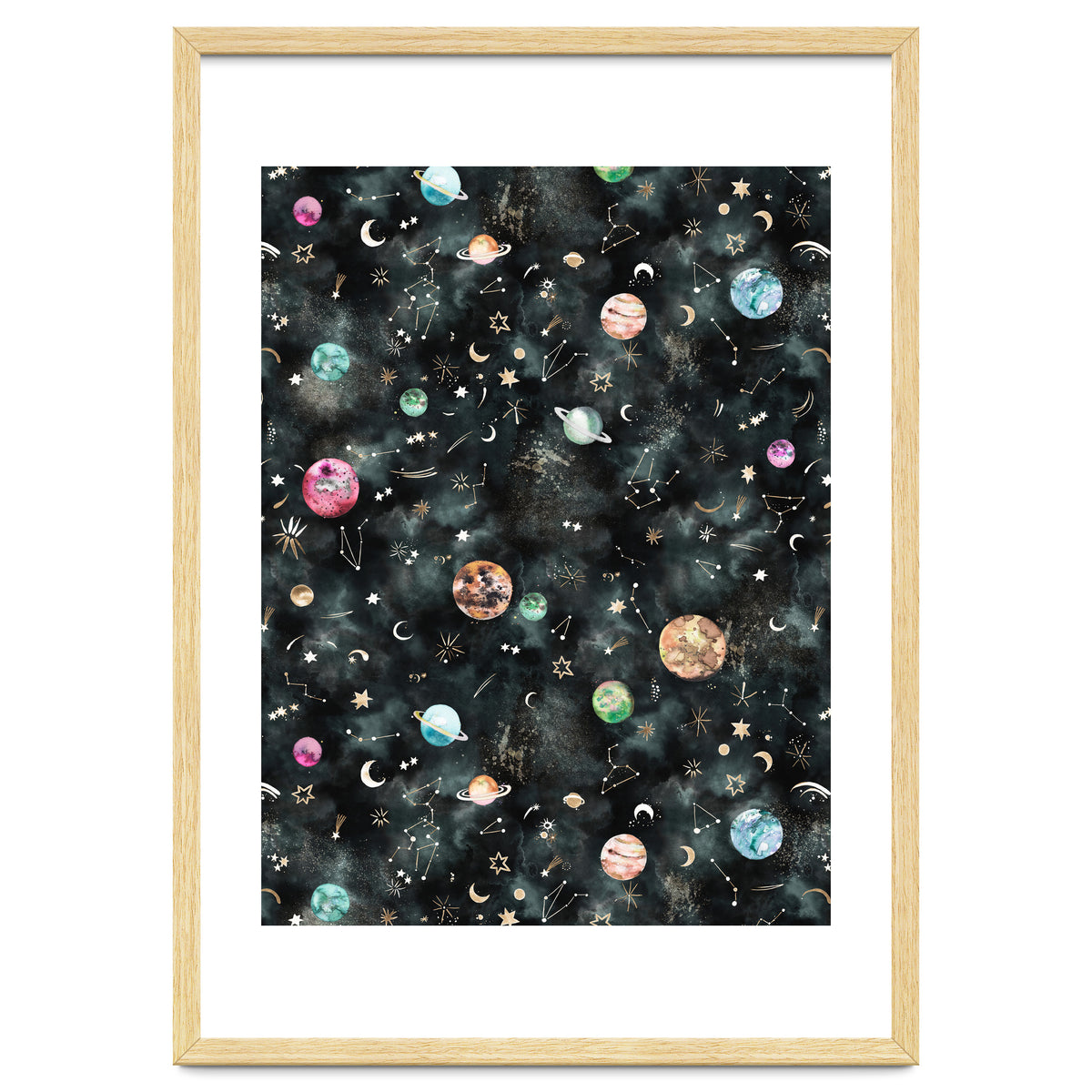 Galaxy Astrology Astronomy Constellations Gold