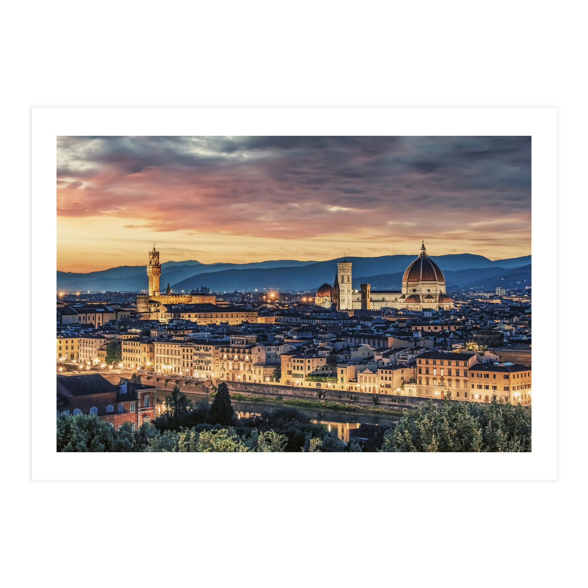 Florence At Sunset (Print Only)