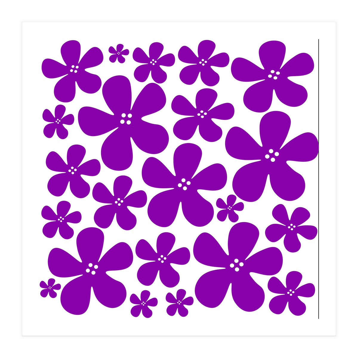 Purple Flowers Pattern (Print Only)