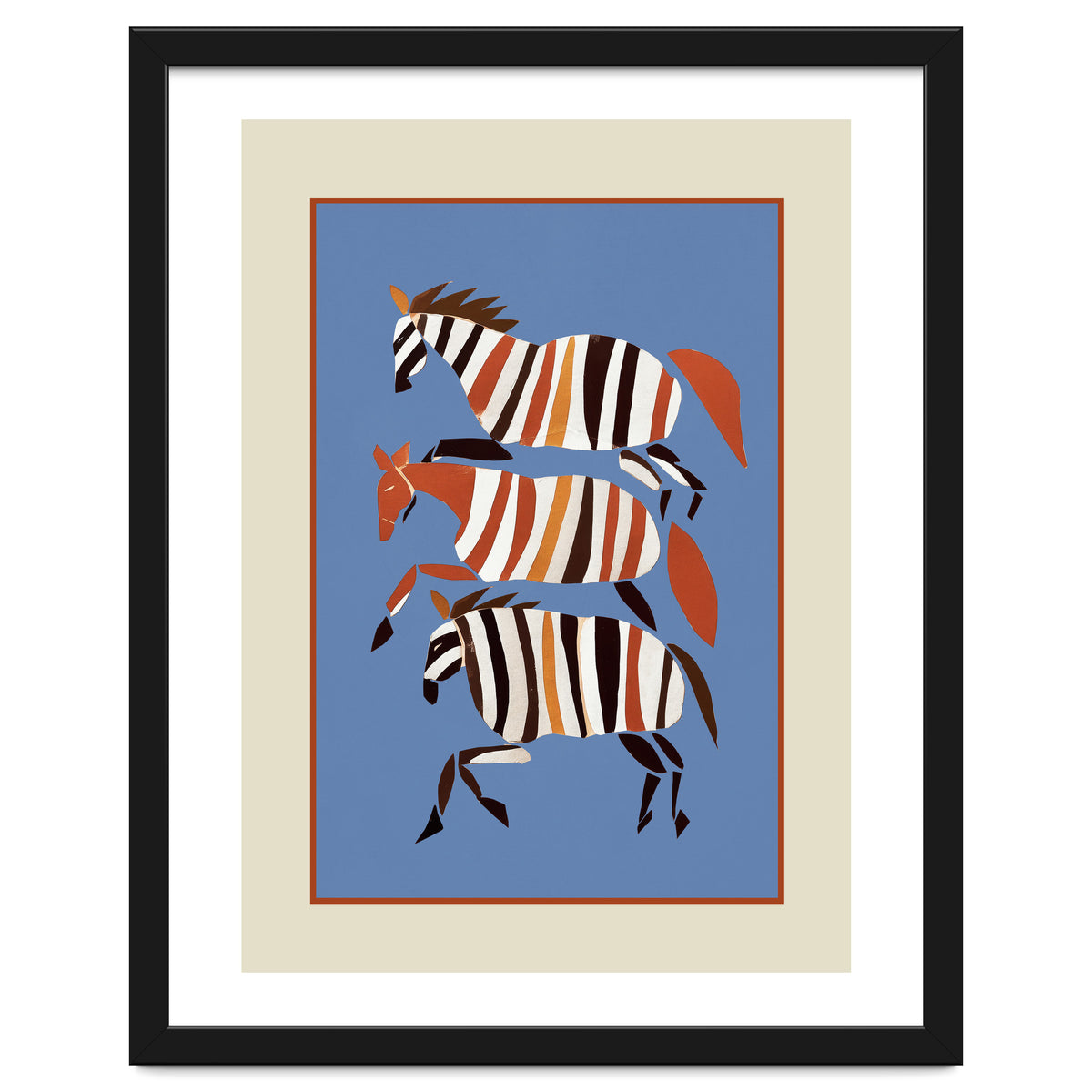 Striped Running Horses