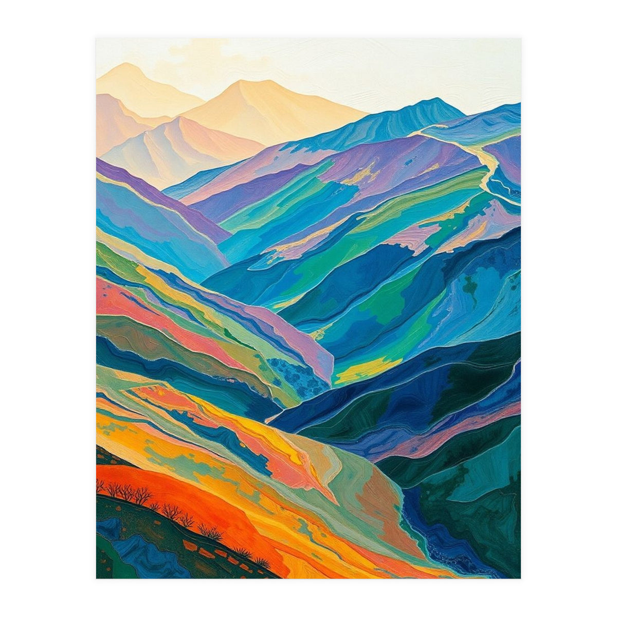 Abstract Mountain Landscape (Print Only)
