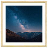 Majestic Milky Way Galaxy over Serene Mountain Range Night Landscape Illustration thumbnail