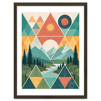 Geometric Convergence: A Mosaic of the Alpine Wilderness