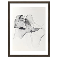 Abstract Black And White Flowing Lines Art