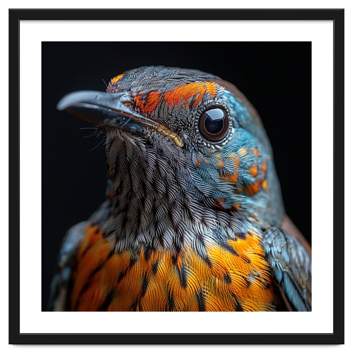 Close Up Of A Colorful Exotic Bird Head