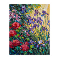 Expressive Heavy Impasto Floral Oil Painting  (Print Only)