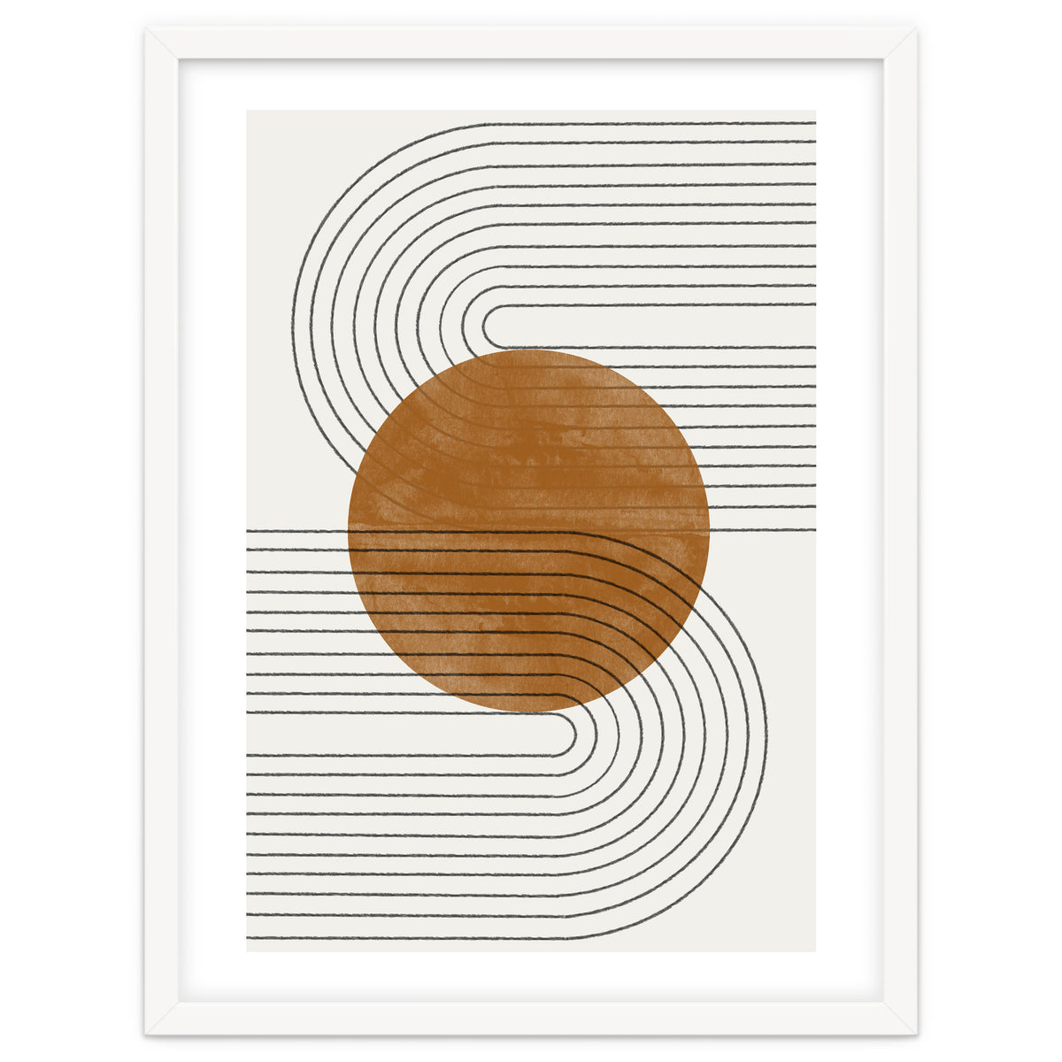 BROWN MINIMALIST MOON