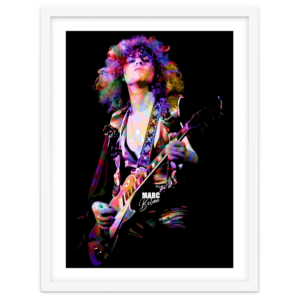 Marc Bolan Musician Legend in Colorful