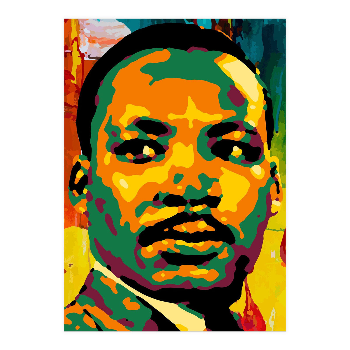 Martin Luther King Jr Abstract Art (Print Only)