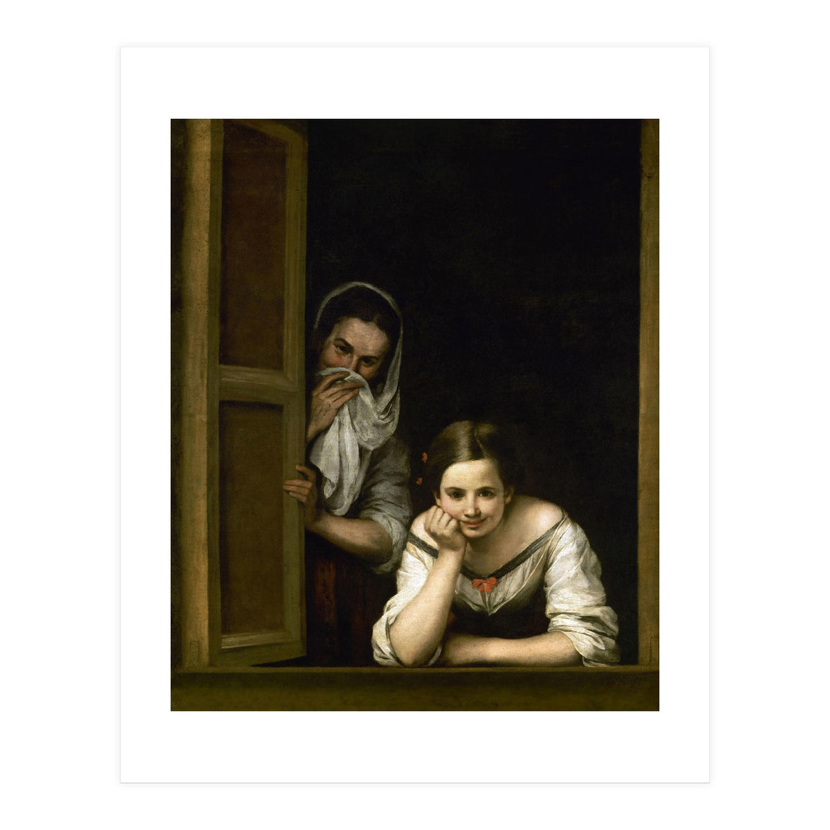 Bartolome Esteban Murillo:Two Women at a Window, c.1655/1660. National Gallery of Art Washington DC. (Print Only)