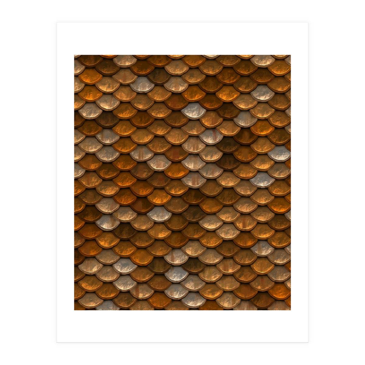 Transforming Into A Golden Mermaid (Print Only)