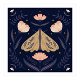 Moth And Flowers  (Print Only) thumbnail