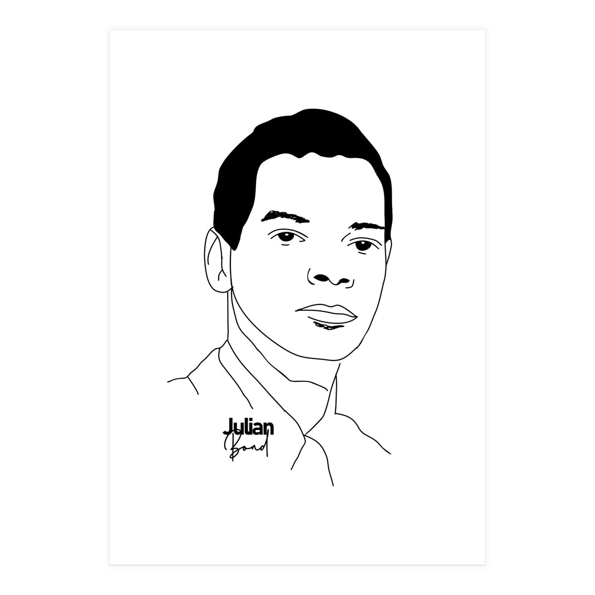 Julian Bond American Social Activist Legend (Print Only)