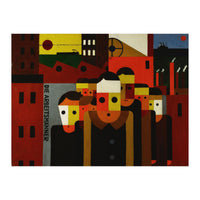 Die Arbeitsmaenner - The Workmen. Oil on canvas. (Print Only)
