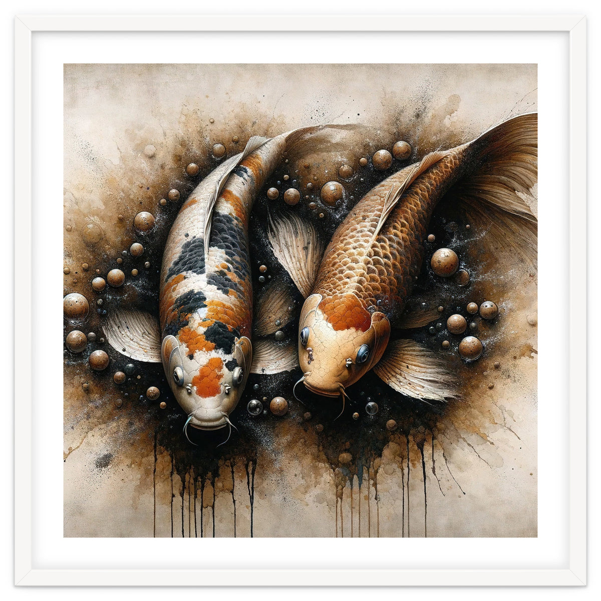 Powerful Koi Fish Pair